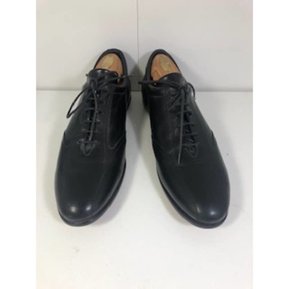 Bruno Magli Leather Round Toe Lace-Up Shoes Black Mens US 10
